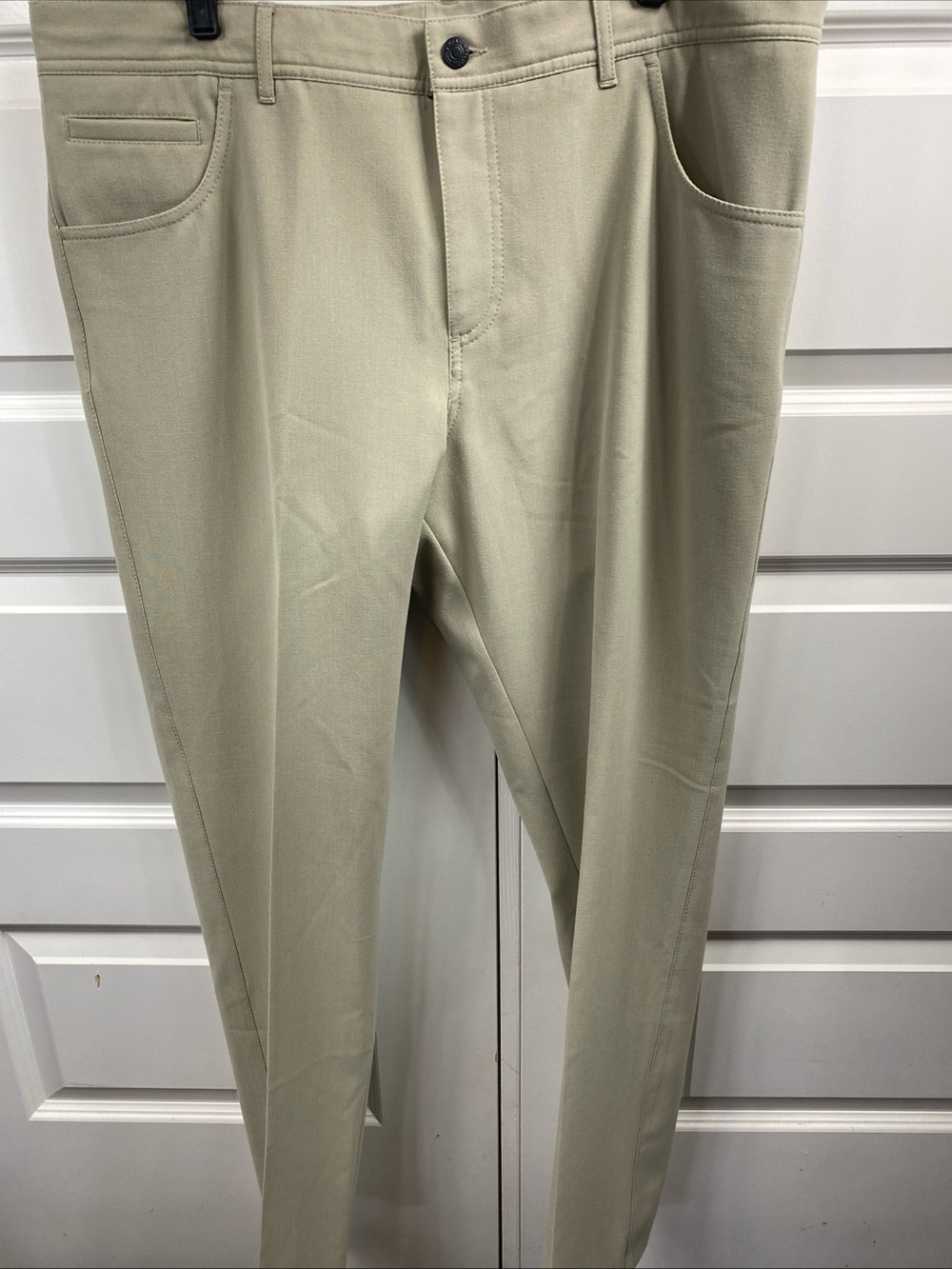 Alberto Stone Ceramica Pant Men's 38x32 Modern Fit Straight Stretch Casual Tan